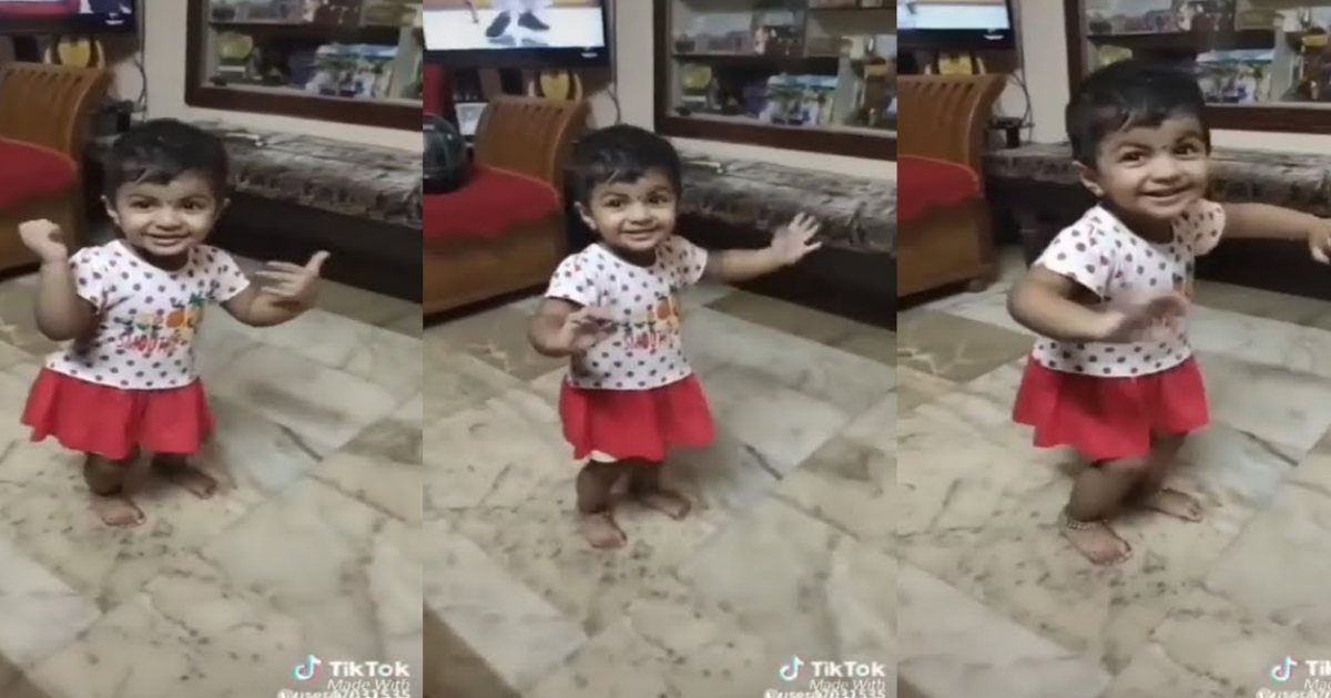 Cute smiling baby dance video viral