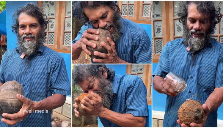 Crack the coconut using teeth viral video