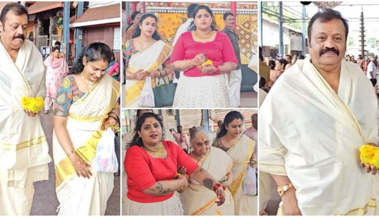 Suresh Gopi And Family at Guruvayur temple