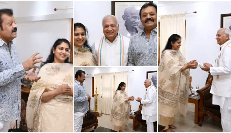 Suresh Gopi and Radhika met Arif Mohammed Khan