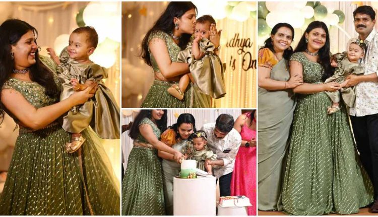 Arya Parvathi Sister First Birthday Celebration photos