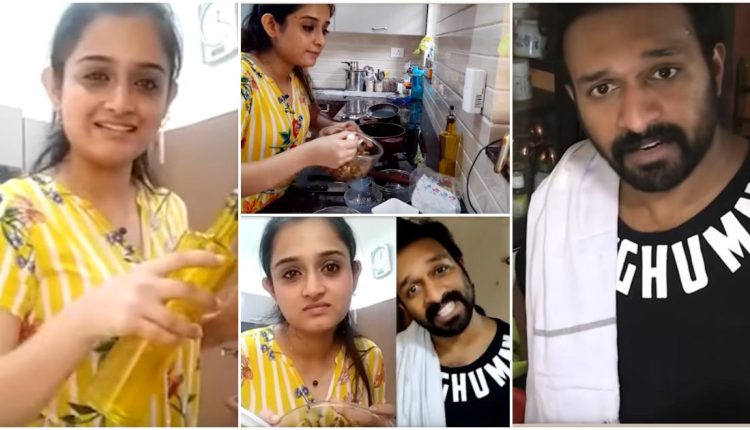 Santhwanam anjali shivan cooking video call video