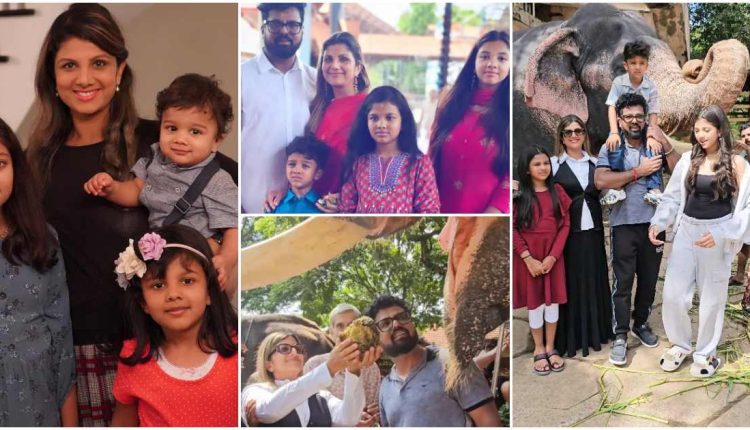 Actress Ramba And family In Guruvayur temple