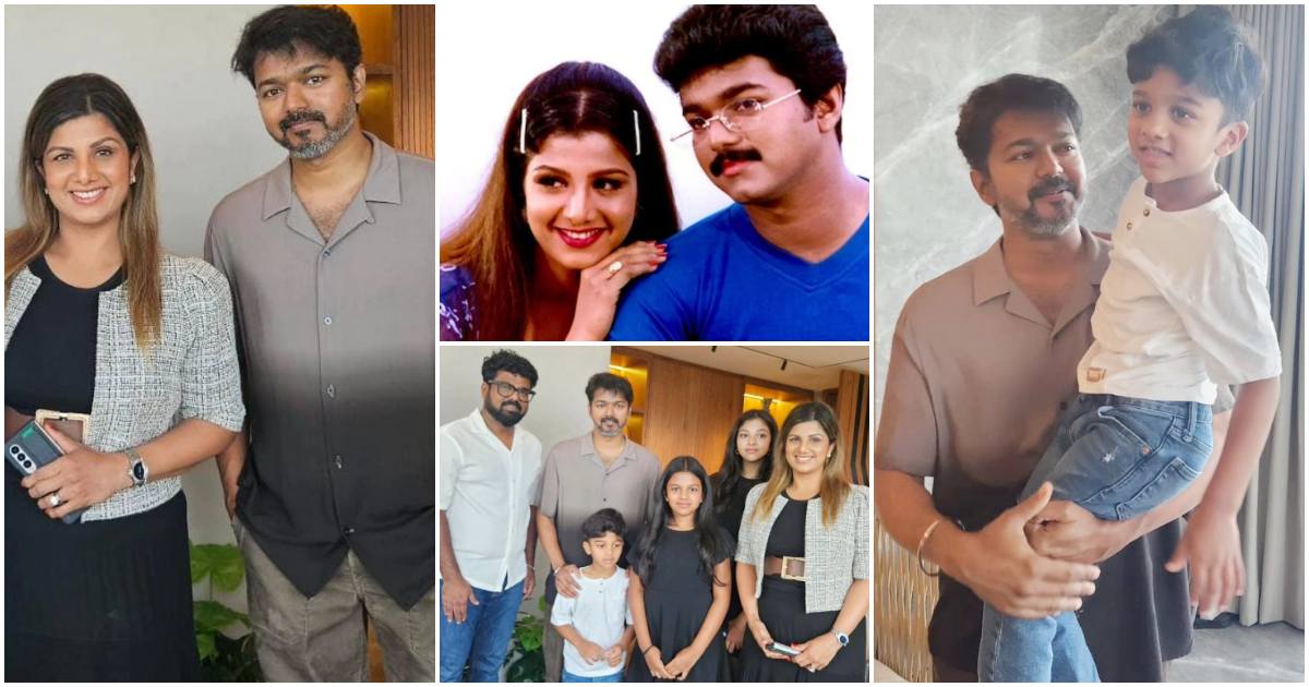 Actress Ramba family with vijay