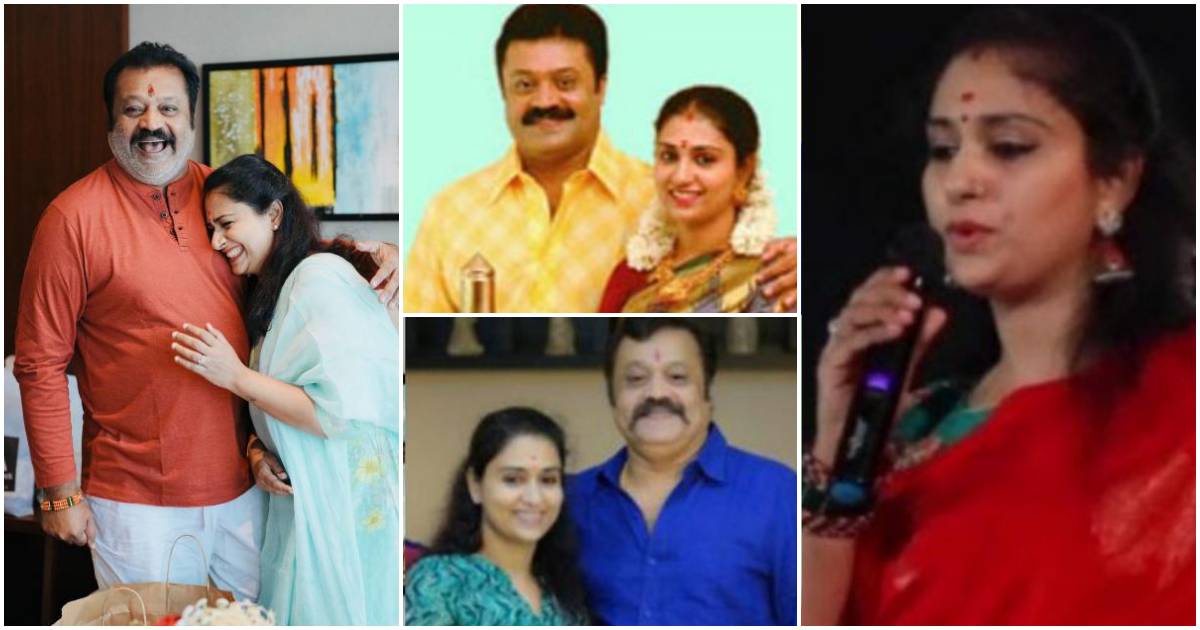 Radika suresh Gopi sing a song