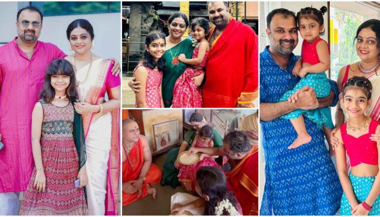 Aswathy Sreekanth Daughter Kamala Vidyarambham video